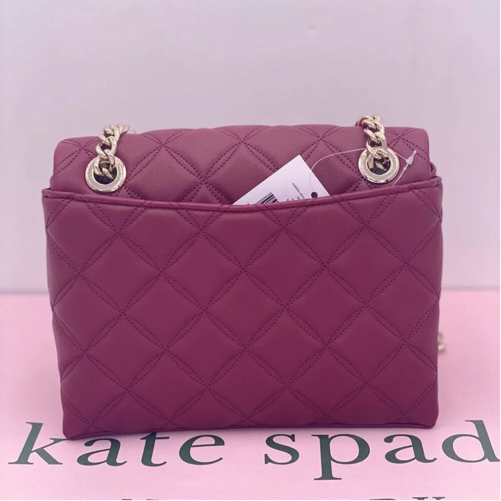 Kate Spade Natalia Quilted Leather Small Flap Crossbody Shoulder Bag